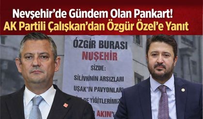 Nevşehir mitinginde pankart krizi! Emre Çalışkan’dan paylaşım geldi