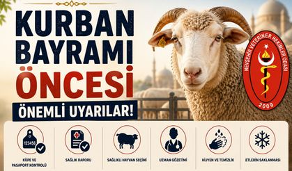 Kurban Bayramı öncesi Nevşehir'de uzmanlardan kritik tavsiyeler