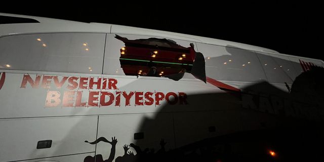 Nevşehir Belediyespor otobüsüne çirkin saldırı