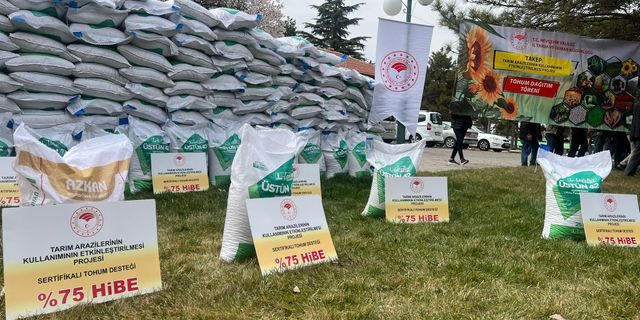 Nevşehir’de çiftçilere 149 ton tohum dağıtıldı