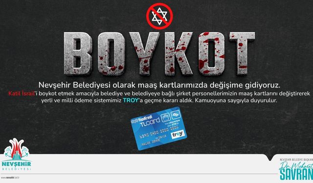 Nevşehir Belediyesi maaş ödemelerini TROY kartla yapacak