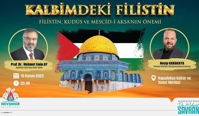 “Filistin, Kudüs ve Mescid-i Aksa’nın Önemi” konulu söyleşi perşembe günü yapılacak