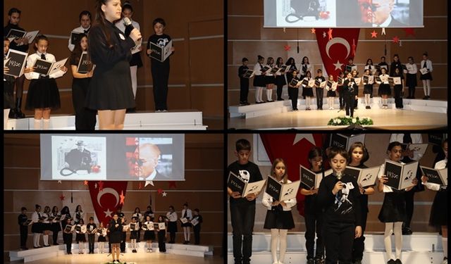 Bahçeşehir Koleji Ortaokul öğrencileri Atatürk’ü andı