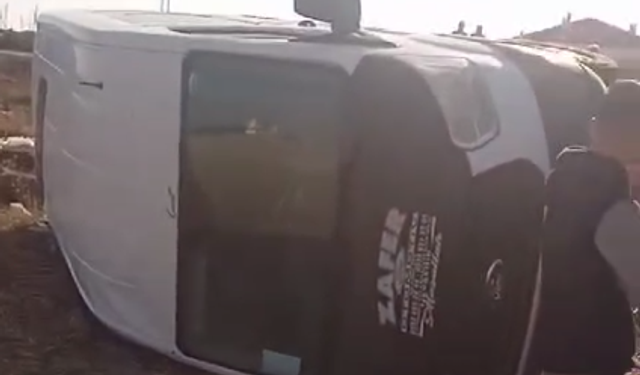 Yazıhüyük'te trafik kazası (video)