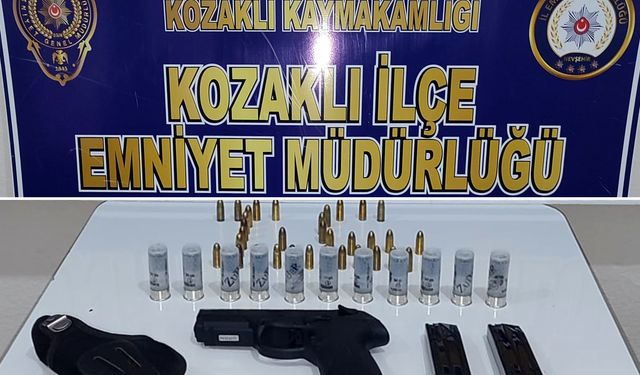 Kozaklı'da silah ve mermi yakalandı