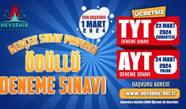 Nevşehir Belediyesi’nden gerçek sınav provası