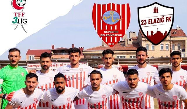 Nevşehir Belediyespor bugün 23 Elazığ FK ile karşılaşacak