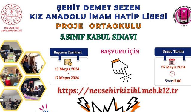 Nevşehir’e Proje İmam Hatip Ortaokulu açılıyor
