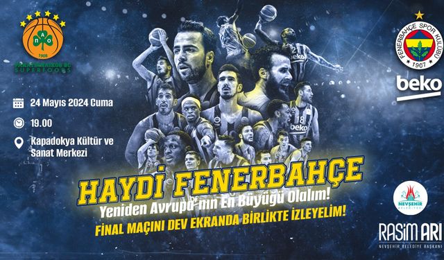 Fenerbahçe - Panathinaikos karşılaşması için dev ekran kuruluyor