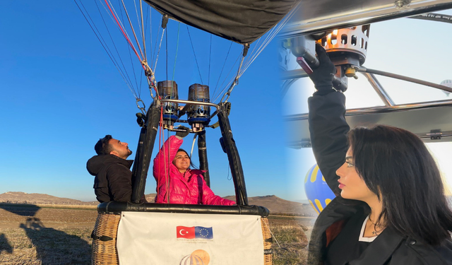 Kadın pilot Çakır, ilk kez kendi uçurduğu balona bindi
