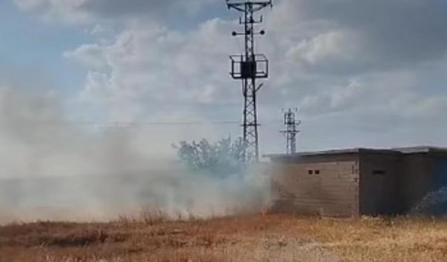 Gülşehir'de 25 dönüm ekili alan yandı
