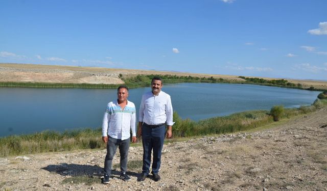 Kaymakam Gürkan Taşlıhöyük göletinde incelemede bulundu