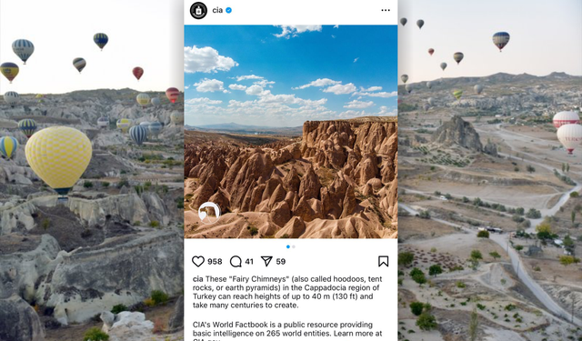 CIA’in Kapadokya paylaşımı dikkat çekti