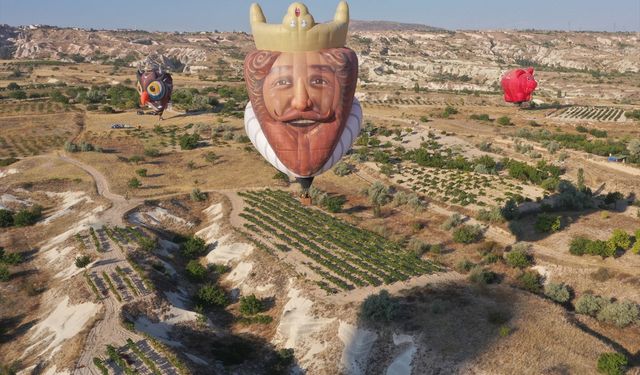 Figürlü sıcak hava balonları gökyüzünü şenlendirdi