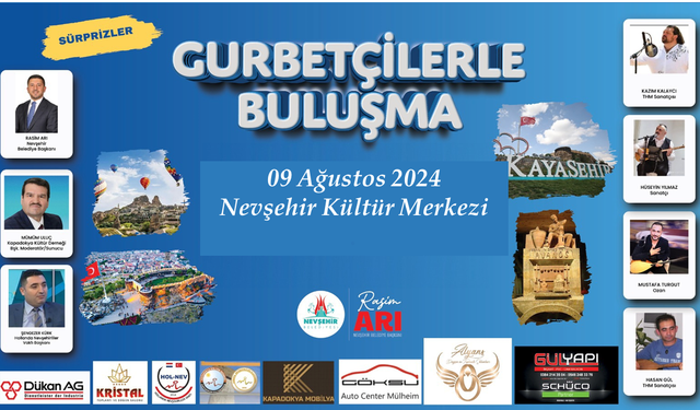 "Gurbetçiler Buluşması" Kültür Merkezinde yapılacak