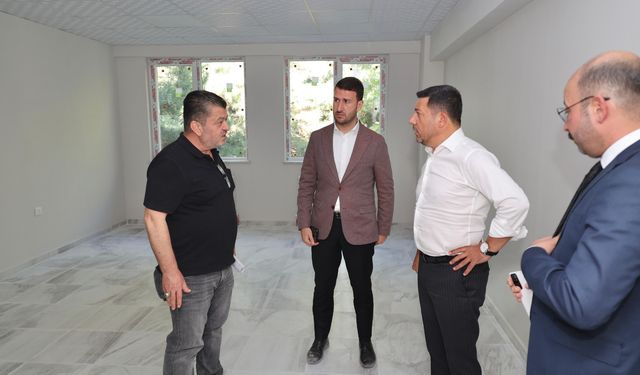 Başkan Arı yapımı devam özel insanlar eğitim merkezi ek binasını inceledi