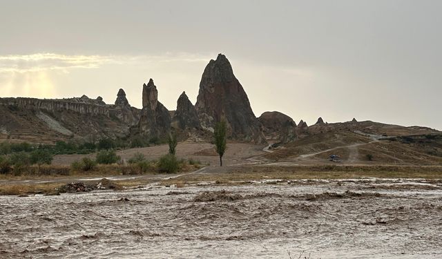 Etkili yağış Çavuşin’de sele yol açtı