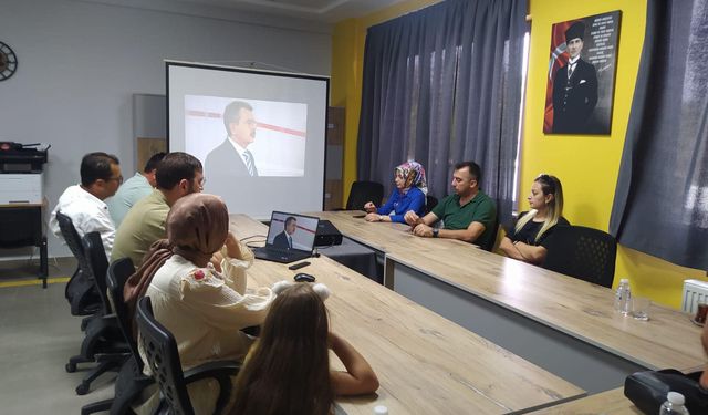 Müdür Yazıcı Bakan Tekin’in çevirim içi toplantısına katıldı