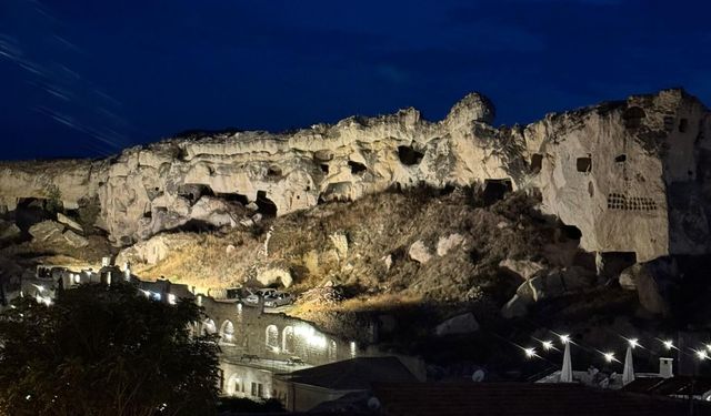 Ürgüp kaya aydınlatma ile gece turizmini canlandıracak