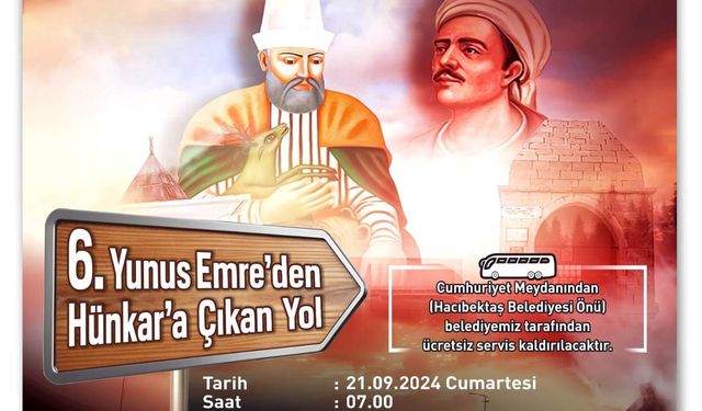 Yunus Emre’den Hünkar’a Çıkan Yol Etkinliği 21 Eylül'de