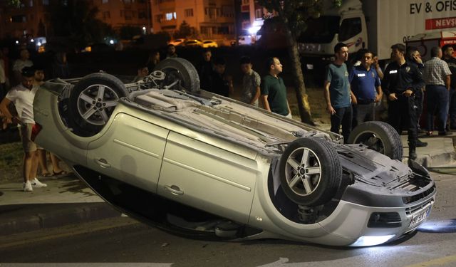 Nevşehir'de otomobil takla attı: 2 yaralı (video)