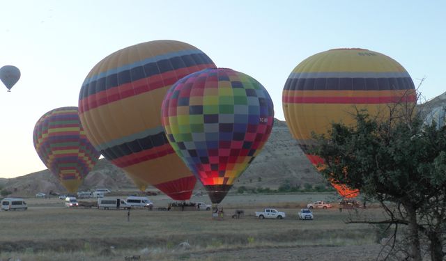 Kapadokya'da balon uçuşları iptal edildi