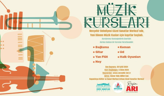 Ücretsiz müzik kurslarına kayıt için yarın son gün