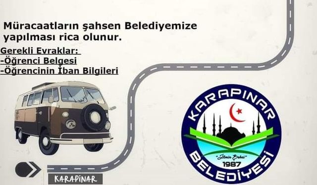 Karapınar Belediyesi yine öğrencilerin yanında