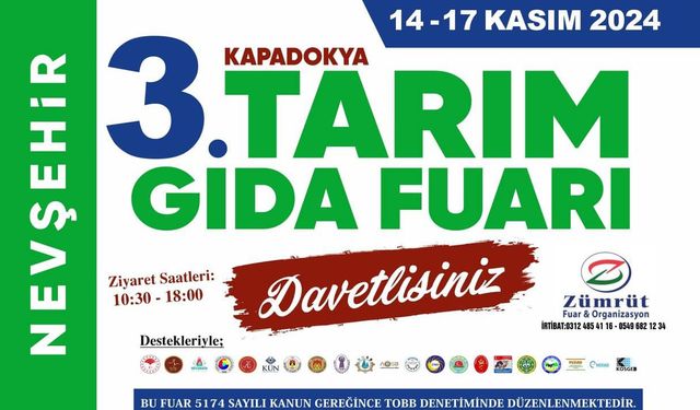 Nevşehir’de 3. Kapadokya Tarım Fuarı heyecanı