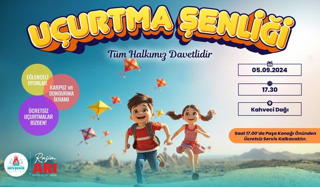 Kahveci Dağı’nda miniklere özel uçurtma şenliği