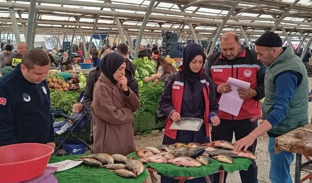 Avanos pazar yerinde su ürünleri denetlendi