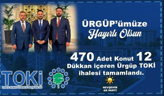 Ürgüp TOKİ’nin ihalesi gerçekleşti