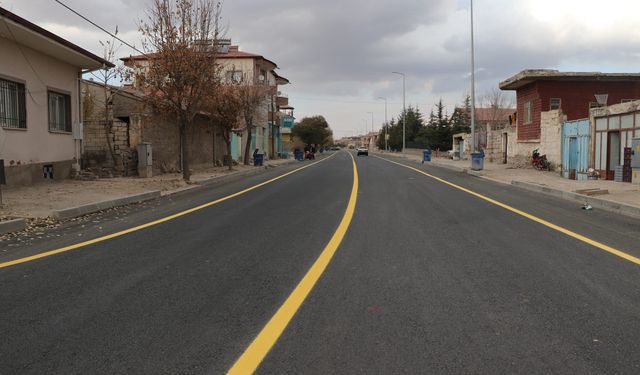 Derinkuyu'da yol asfalt çalışması tamamlandı