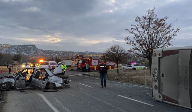 Ürgüp’te feci kaza: 24 yaralı