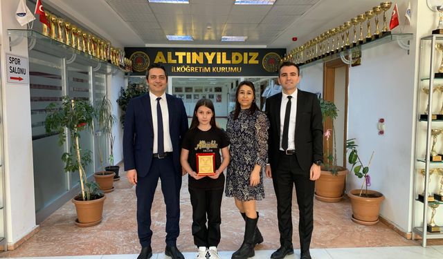 Altınyıldızlı öğrenciden il birinciliği