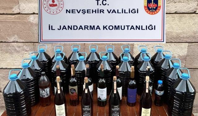 Avanos’ta yüzlerce litre sahte alkol ele geçirdi