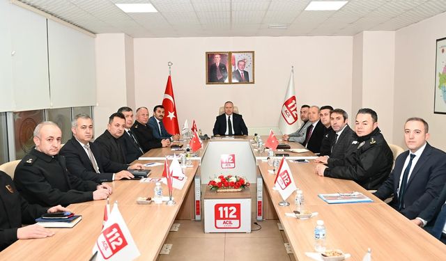 112 Acil Çağrı Merkezinde önemli toplantı