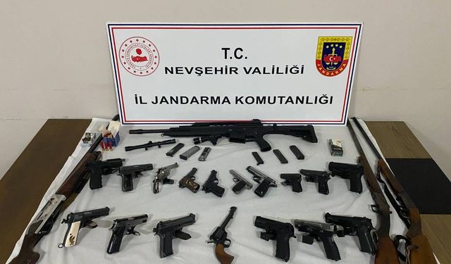 Derinkuyu'da silah operasyonu