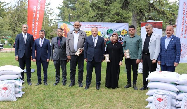 Nevşehir’de çiftçilere 50 ton fasulye dağıtıldı