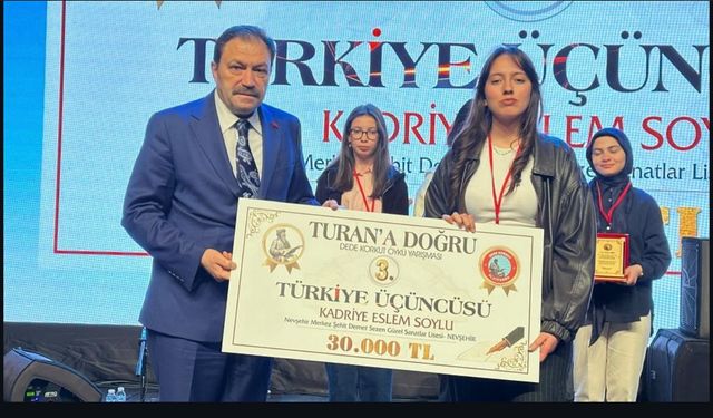 Nevşehirli öğrenciye 30 bin TL para ödülü