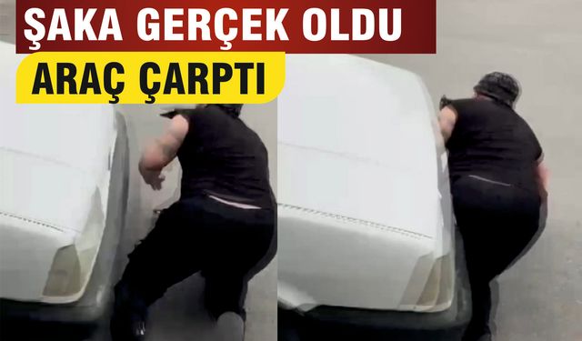 Sosyal medya için video çekerken, araç çarptı