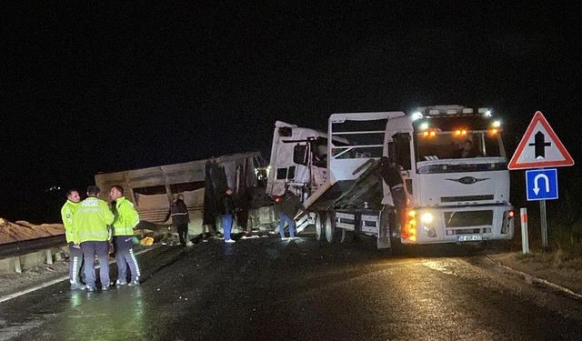 Kontrolden çıkan tır devrildi: 1 yaralı