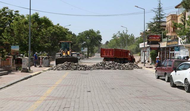Uçhisar’da yol yapım çalışmaları başladı