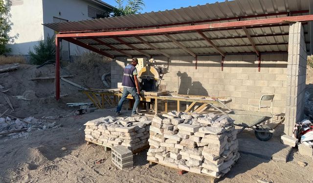 Derinkuyu Belediyesi taş üretimine başladı