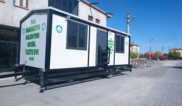 Derinkuyu Belediyesi’nden yeni hizmet: Mobil Taziye Evi