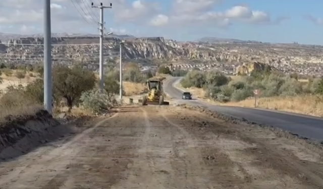 Ürgüp’te yol genişletme çalışmaları başladı