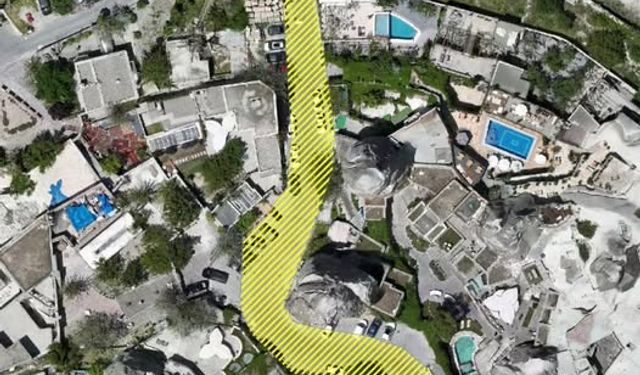 Göreme’de işlek sokak geçici olarak trafiğe kapatıldı