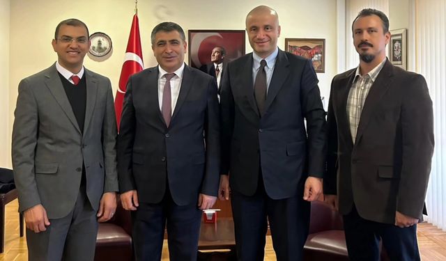 NEVÜ heyeti Başkonsolos Emre Manav ile görüştü