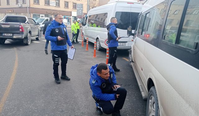 Ürgüp’te dolmuş ve servis araçlarına denetim