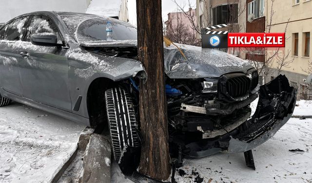 Nevşehir’de kaza: Ağaç facianın önüne geçti